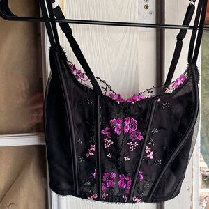 Victorias Secret Floral Embroidered Corset